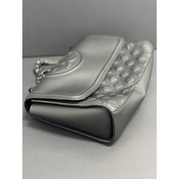 Tory Burch Fleming Matte Shoulder Bag - Black - Picture 3 of 16